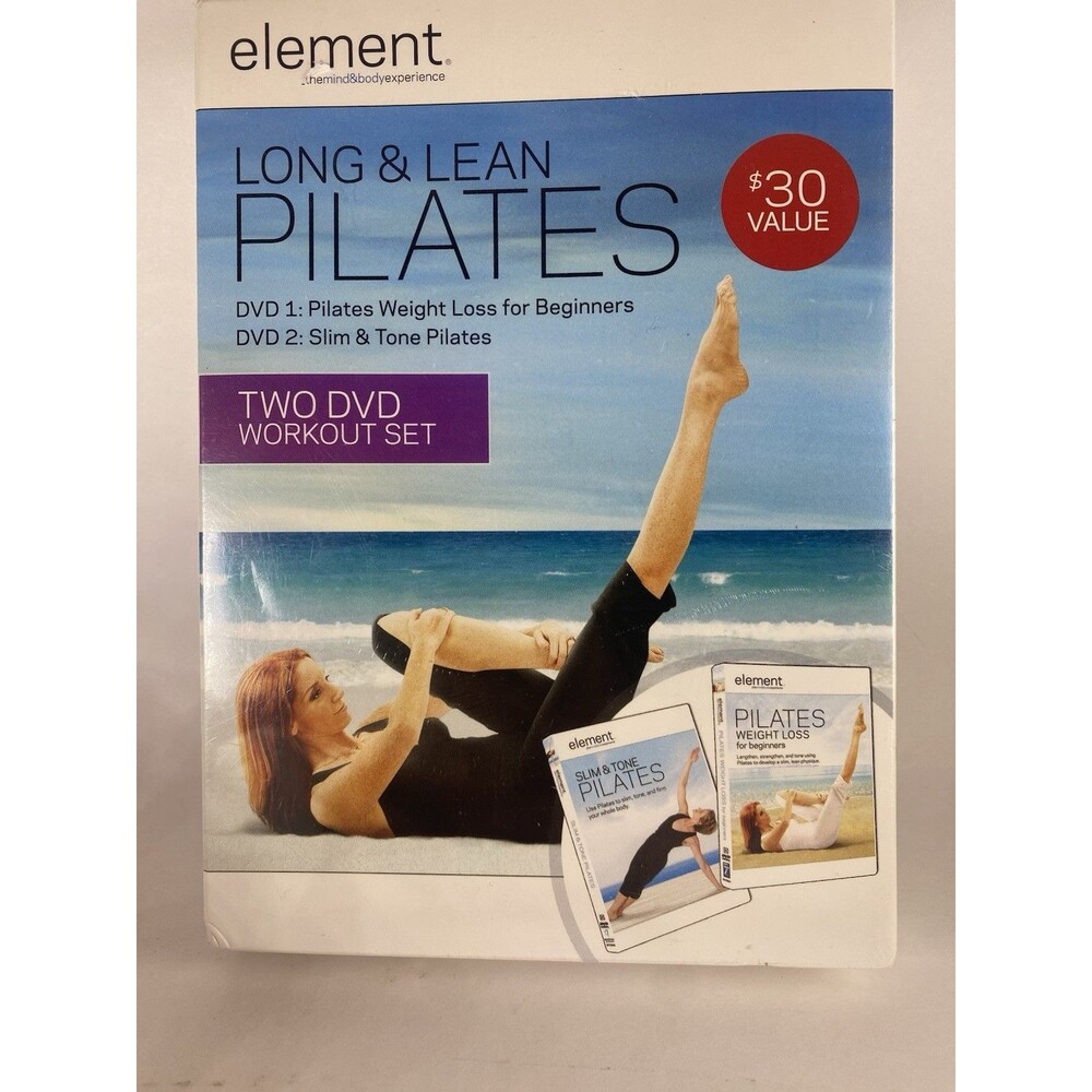 Long & Lean Pilates Two DVD Workout Set Weight Loss Exercise Beginner Slim Tone